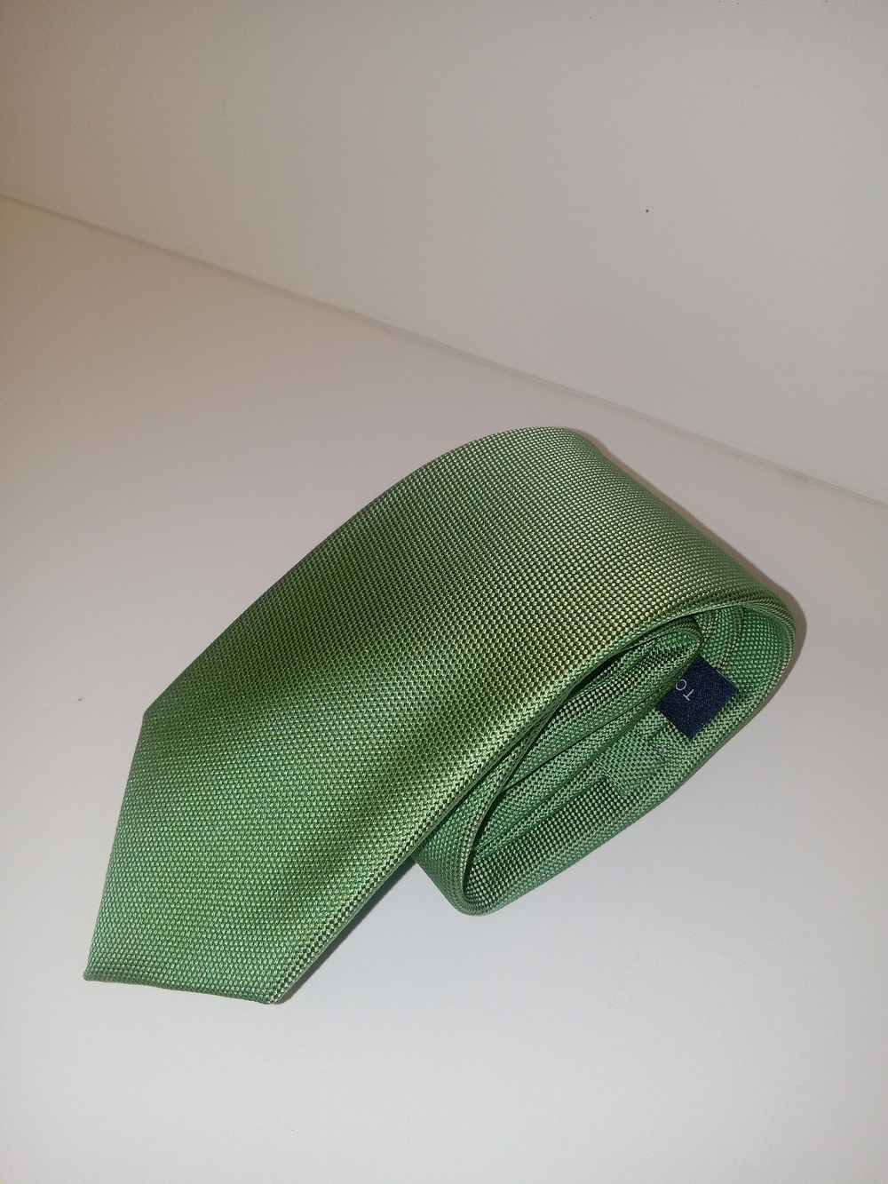 Tommy Hilfiger Light Green Textured Woven Tie